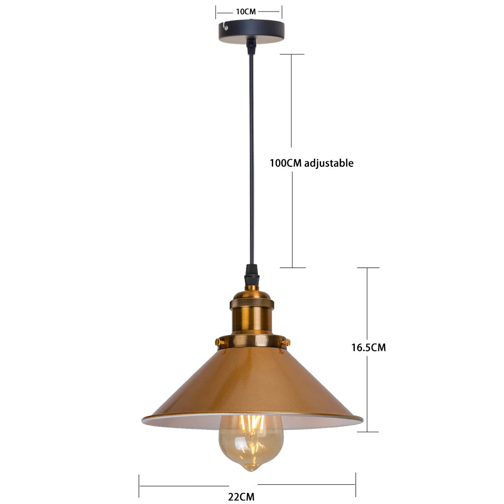 Vintage Loft Pendant Light – Retro Hanging Lamp for all Rooms