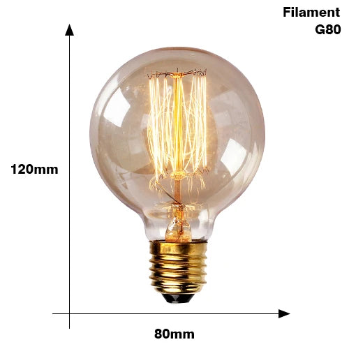 Vintage Edison Bulb E27 220V 40W Incandescent Lamp Filament