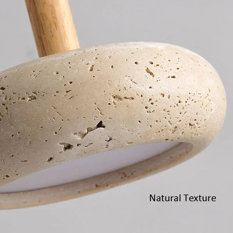 Pendant Lamps Wabi Sabi Circular Yellow Stone LED Droplight