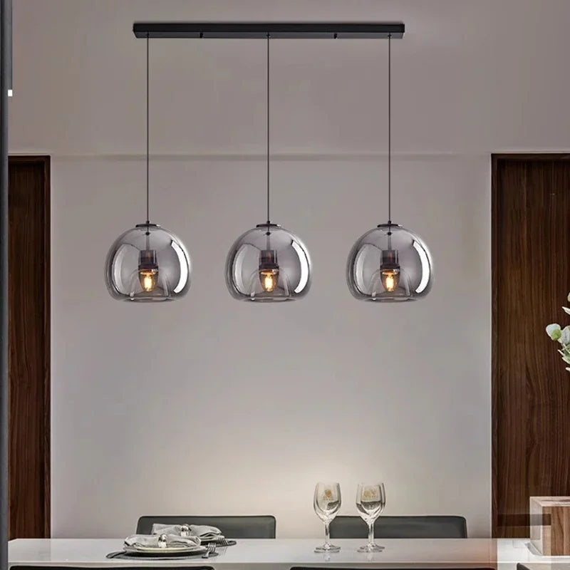 Modern Glass Pendant Light – Decorative Indoor Hanging Lamp for Living & Dining Rooms