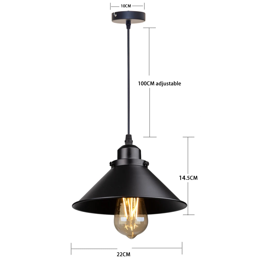 Vintage Loft Pendant Light – Retro Hanging Lamp for all Rooms