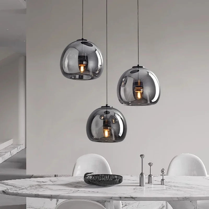Modern Glass Pendant Light – Decorative Indoor Hanging Lamp for Living & Dining Rooms
