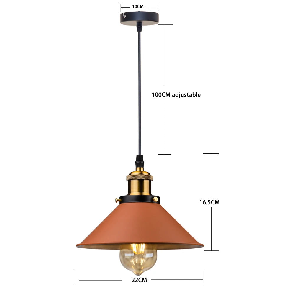 Vintage Loft Pendant Light – Retro Hanging Lamp for all Rooms