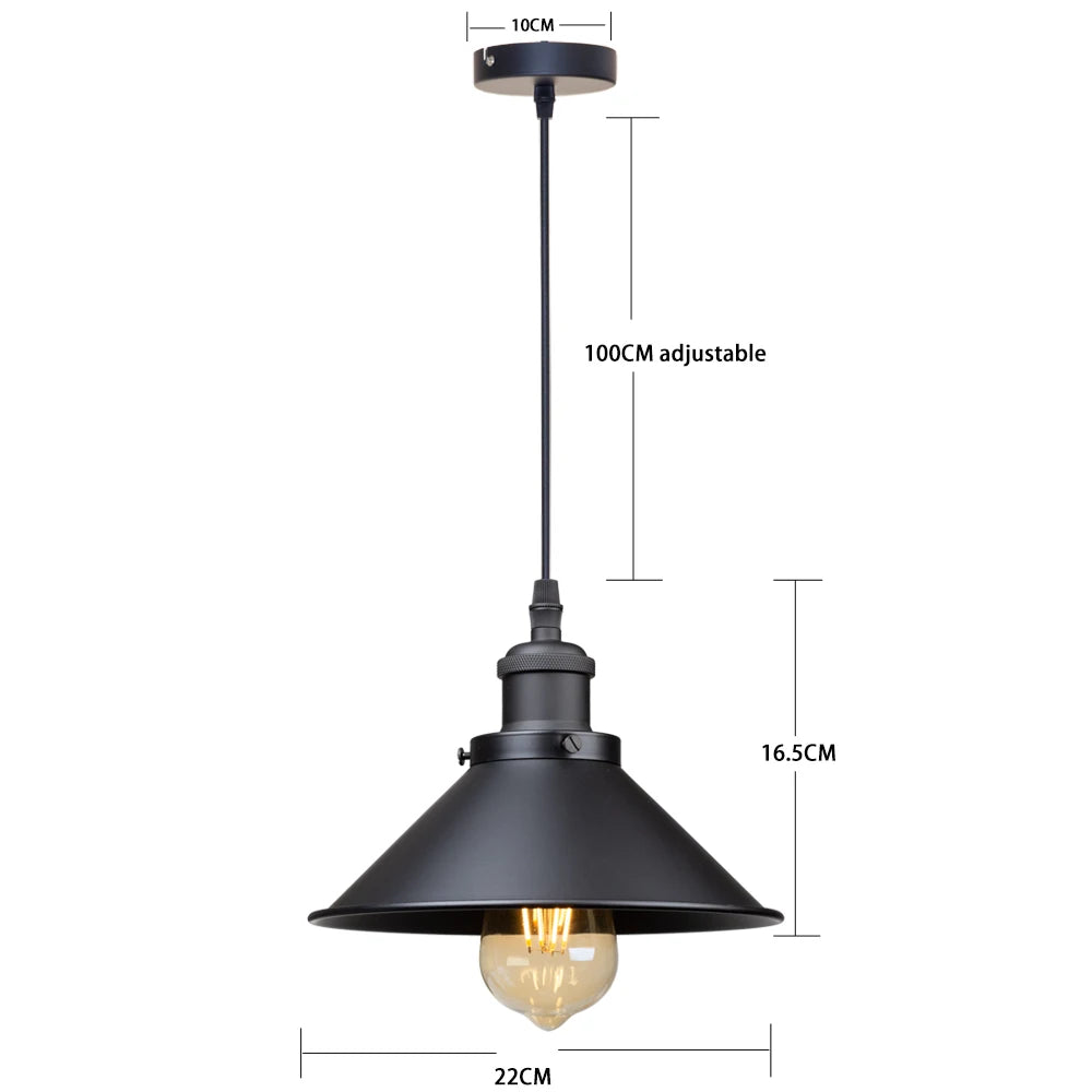 Vintage Loft Pendant Light – Retro Hanging Lamp for all Rooms