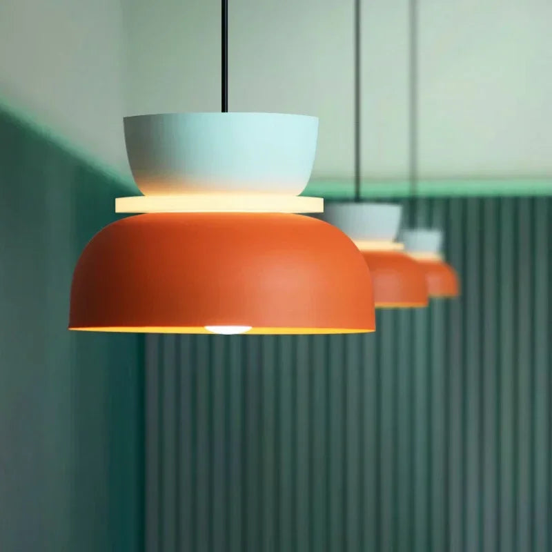 Nordic Macaron Pendant Lamp Colourful Bar Living Dining Room Bedroom Hanging Lighting