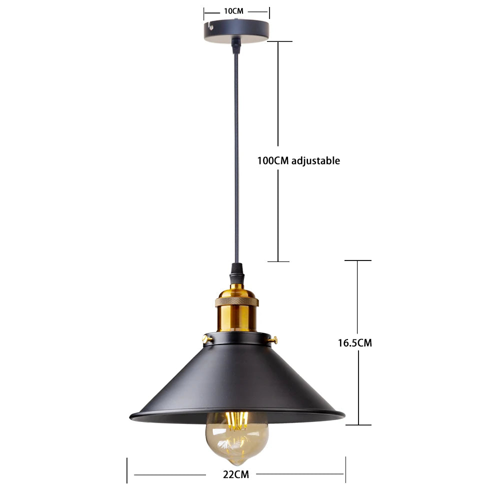 Vintage Loft Pendant Light – Retro Hanging Lamp for all Rooms