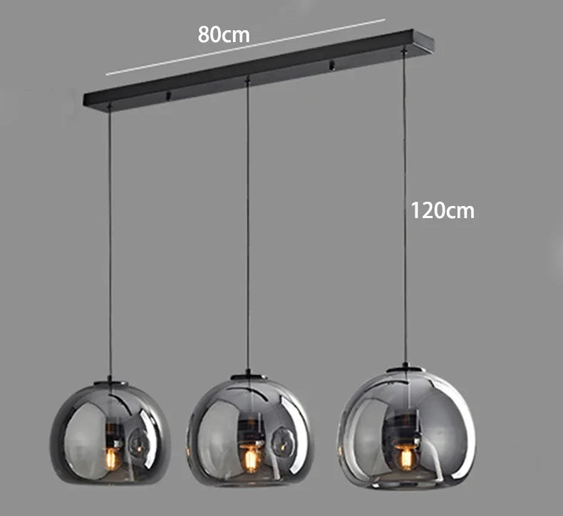 Modern Glass Pendant Light – Decorative Indoor Hanging Lamp for Living & Dining Rooms