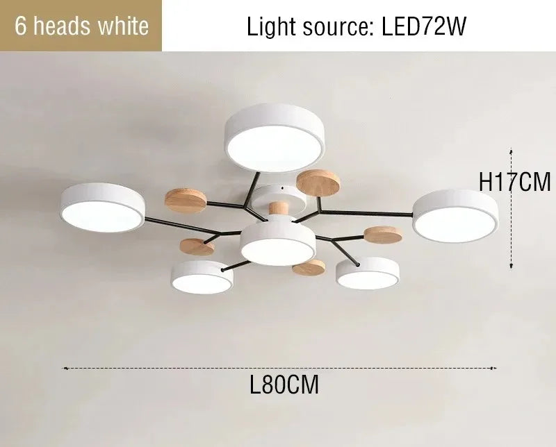 LED Nordic Chandelier with 3 Different Colors Suitable for Living Room,Bedroom   Indoor Lighting