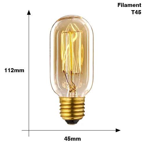 Vintage Edison Bulb E27 220V 40W Incandescent Lamp Filament