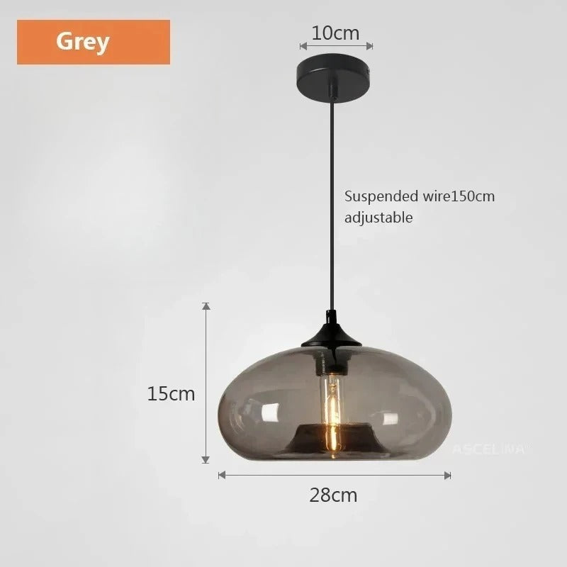 Coloured Glass Pendant Light – Modern Decorative Hanging Lamp